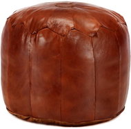 Seating pouf bronze 40 × 35 cm genuine goatskin - Ottoman
