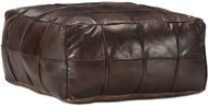 Seating pouf dark brown 60 × 60 × 30 cm genuine goat leather - Ottoman