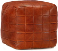 Seating pouf bronze 40 × 40 × 40 cm genuine goatskin - Ottoman