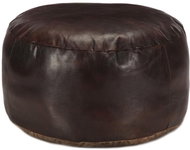 Seating pouf dark brown 60 × 30 cm genuine goat leather - Ottoman