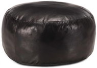 Seating pouf black 60 × 30 cm genuine goat leather - Ottoman