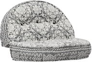 Pouf 100 × 20 cm light grey textile - Cushion