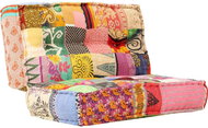 Pouf 100 × 100 × 20 cm patchwork textile - Cushion