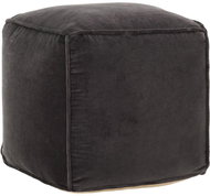 Seating pouf cotton velvet 40 × 40 × 40 cm anthracite - Cushion