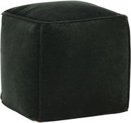 Cotton velvet pouf 40 × 40 × 40 cm forest green - Cushion