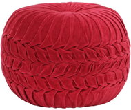 Cotton velvet pouf 40 × 30 cm red - Cushion