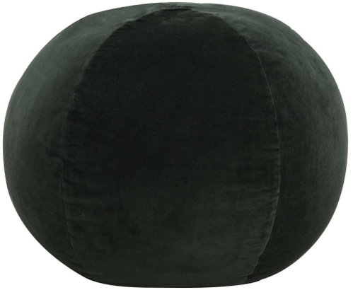 Seating pouf cotton velvet 50 × 35 cm green - Cushion - Main image