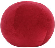 Cotton velvet pouf 50 × 35 cm red - Cushion