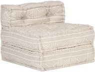 Modular pouf beige textile - Cushion