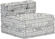 Modular pouf light grey textile - Cushion