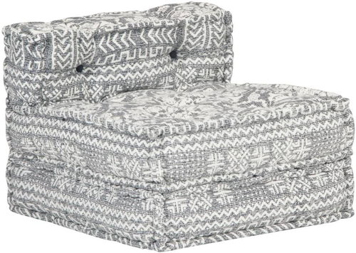 Modular pouf light grey textile - Cushion - Main image