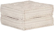 Pouf 60 × 70 × 36 cm beige textile - Cushion