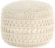 Handmade seating pouf macramé 45 × 30 cm cotton - Cushion