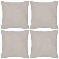 4 beige cotton pillowcases 50 × 50 cm - Pillowcase