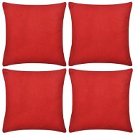 4 červené povlaky na polštářky 40 × 40 cm - Obliečka na vankúš