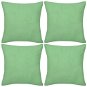 4 apple green cushion covers cotton 50 × 50 cm - Cover