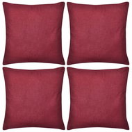 Cushion covers 4 pcs cotton 50 × 50 cm burgundy - Pillowcase