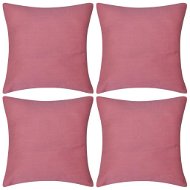 4 růžové povlaky na polštářky bavlna 40 × 40 cm - Povlak na polštář