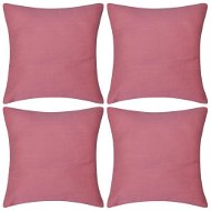 4 růžové povlaky na polštářky bavlna 50 × 50 cm - Obliečka na vankúš