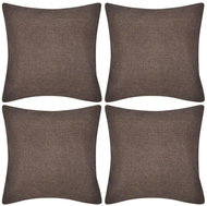4 brown cushion covers, with linen look 40 × 40 cm - Pillowcase