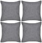 4 anthracite cushion covers, with linen look 40 × 40 cm - Cover