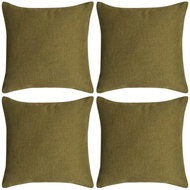 Pillowcases 4 pcs with linen look green 40x40 cm - Pillowcase