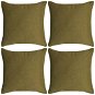 Pillowcases 4 pcs, with linen look green 50x50 cm - Cover