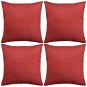 Pillowcases 4 pcs, burgundy linen 40x40 cm - Cover