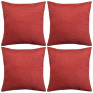 Pillowcases 4 pcs, burgundy linen 80x80 cm - Pillowcase
