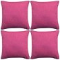 Pillowcases 4 pcs, with linen look pink 50x50 cm - Cover