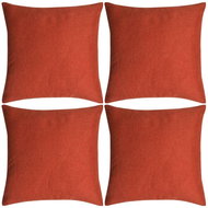 Pillowcases 4 pcs, with linen look brick 80x80 cm - Pillowcase