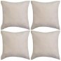 Pillowcases 4 pcs 40x40cm polyester faux suede beige - Cover