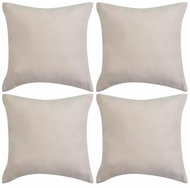 Pillowcases 4 pcs 80x80cm polyester faux suede beige - Pillowcase