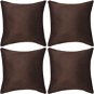 Pillowcases 4 pcs 40x40cm polyester faux suede brown - Cover