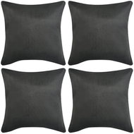 Pillowcase 4pcs 40x40cm polyester faux suede anthracite - Pillowcase
