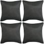 Pillowcase 4pcs 50x50cm polyester faux suede anthracite - Cover