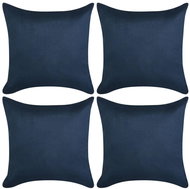 Pillowcase 4pcs 40x40cm PES faux suede navy blue - Pillowcase