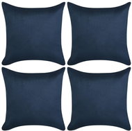 Pillowcases 4pcs 80x80cm PES faux suede navy blue - Pillowcase