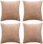 Pillowcases 4 pcs velour, 40 × 40 cm, beige - Cover