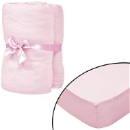 Stretchy crib sheets 4 pcs jersey 40 × 80 cm pink - Bedsheet