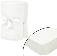 Stretchy crib sheets 4 pcs jersey 40 × 80 cm greyish - Bedsheet