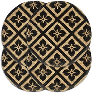 Placemats 4 pcs Black 38cm Round Jute - Placemat