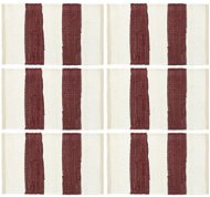 Placemats 6 pcs Chindi Stripes Burgundy and White 30 × 45cm - Placemat