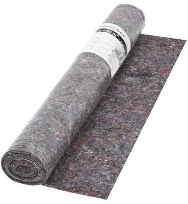 Anti-slip foil, painter's fleece, 50 m 180 g\m2, grey - Film - Main image