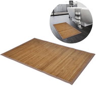 2 pcs bamboo bathroom mats 40x50 cm brown - Bath Mat