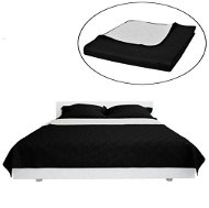 Double-sided quilted bedspread black and white 170 × 210 cm - Bed Cover