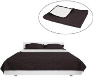 Obojstranná prešívaná prikrývka na posteľ 230 × 260 cm hnedo-krémová - Prikrývka na posteľ