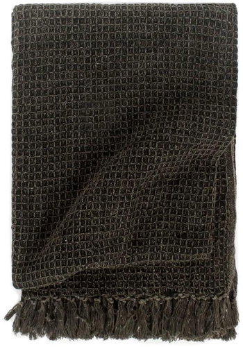 Bedspread cotton 160 × 210 cm anthracite-brown - Blanket - Main image