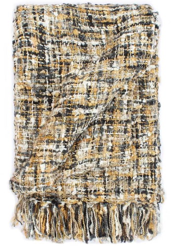 Bedspread 160 × 210 cm black-beige-white - Blanket - Main image