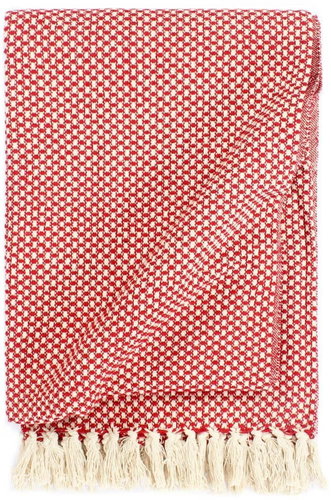 Bedspread cotton 160 × 210 cm red - Blanket - Main image